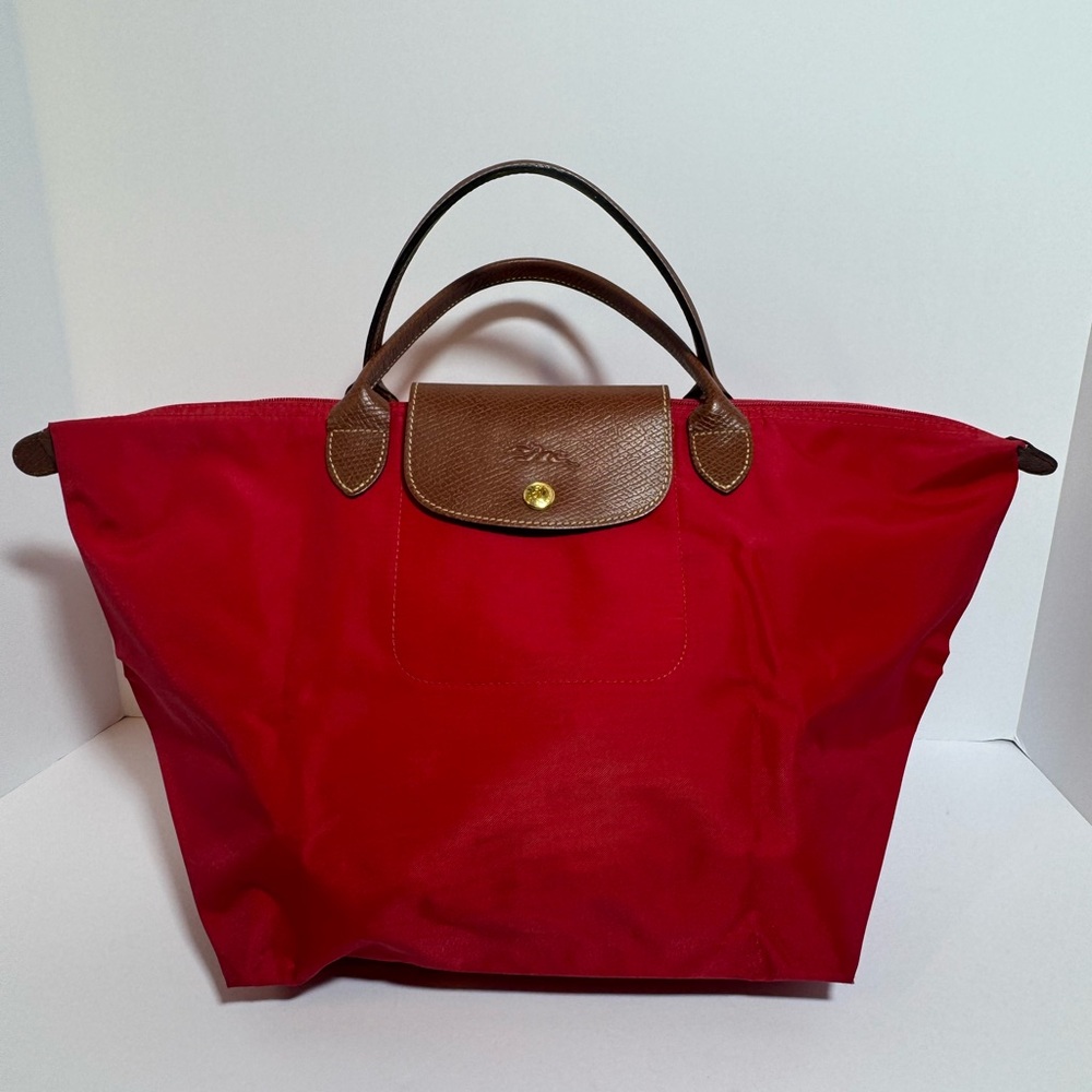 Red Longchamp Tote - Picture 6 of 9